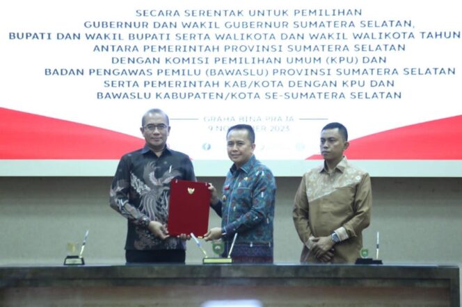 
					Sumsel Pertama Kali Se-Indonesia Lakukan Penandatanganan Serentak NPHD Dana Pilkada 2024 bagi Provinsi dan Kabupaten/Kota