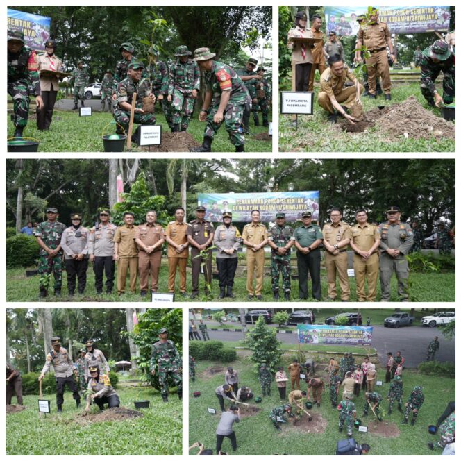 
Pemkot Palembang dan Kodim 0418 Tanam Pohon di TPKS