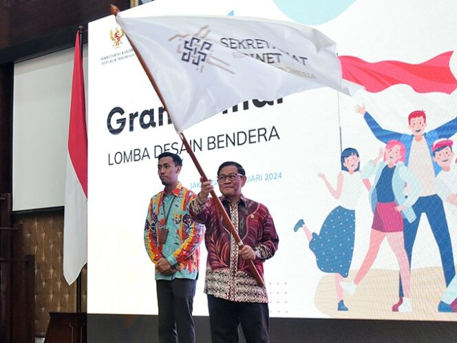 
Sekretaris Kabinet Umumkan Pemenang Lomba Desain Bendera Setkab
