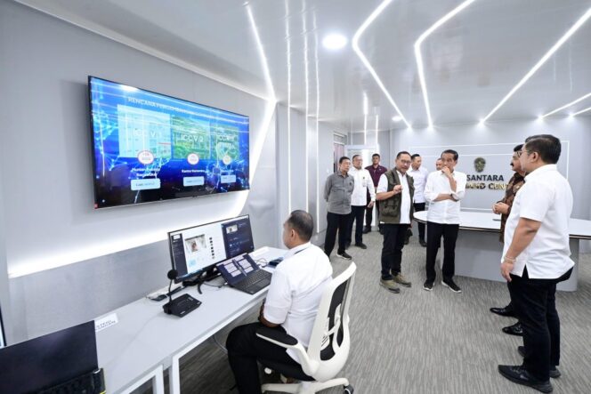 
					Presiden Jokowi Tinjau Pusat Komando IKN dan Studio Mini TVRI