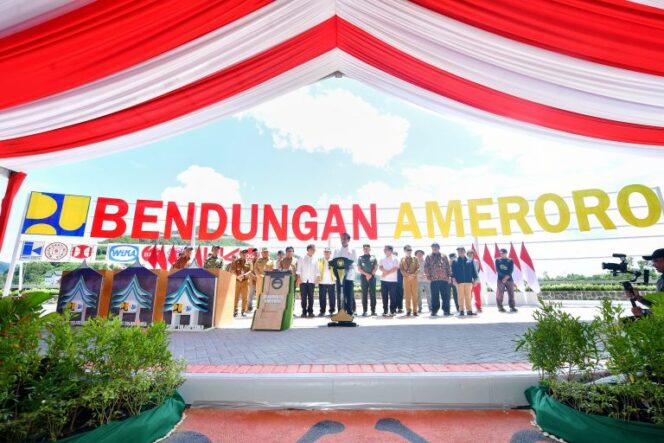 
Resmikan Bendungan Ameroro, Presiden: Cegah Krisis Air dan Reduksi Banjir