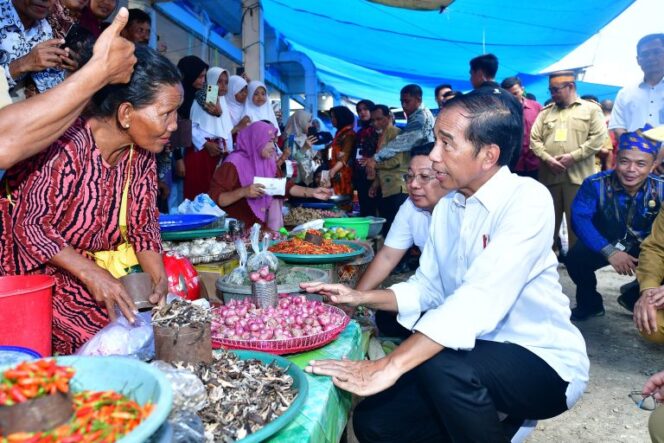 
Presiden Jokowi Tinjau Stabilitas Harga di Pasar Lacaria Jelang Iduladha