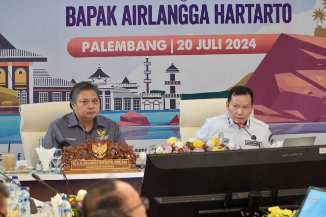 
					Menko Perekonomian RI Airlangga Hartarto Puji  Kinerja Pertumbuhan Ekonomi Sumsel Tetap Solid Dengan Inflasi yang Terjaga