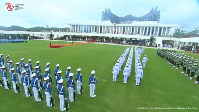 
Jokowi Pimpin Upacara Peringatan Detik-Detik Proklamasi di Istana Negara IKN