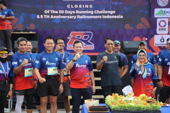 
					Pj Gubernur Elen Setiadi Hadiri Closing of 30 Days Running Challenge and 5 th Anniversary Rail Runners Indonesia