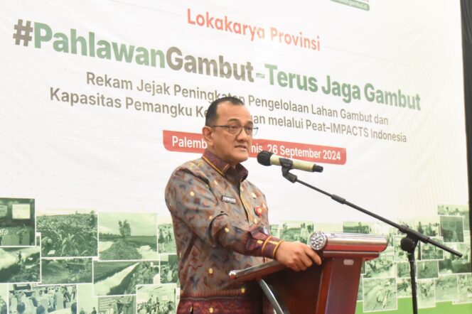
					Sekda Sumsel Edward Candra Buka Lokakarya Pengelolaan Lahan Gambut Berkelanjutan