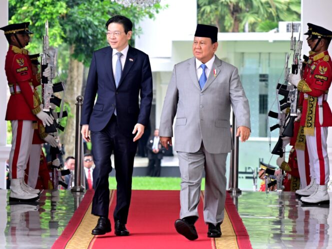 
					Presiden Prabowo Terima Kunjungan Perdana Menteri Singapura di Istana Merdeka