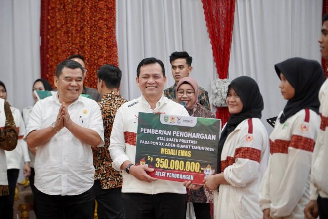 
					Pj Gubernur Elen Setiadi Realisasikan Pemberian Bonus Untuk Atlet Peraih Medali Pada PON XXI Aceh-Sumut 2024