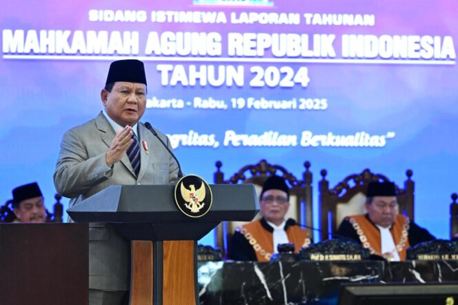 
Prabowo Apresiasi Peran Hakim dalam Penegakan Hukum di Indonesia