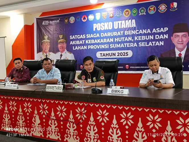 
					BPBD Sumsel Gelar Rapat Evaluasi Pengendalian Karhutla, Libatkan Instansi Terkait dan Operator Helikopter