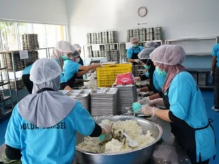 Dapur SPPG Polda Sumsel yang dijaga ketat dan diawasi oleh Dokkes Polda Sumsel/ist.