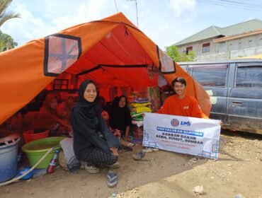 Bantuan Bencana yang dikumpulkan Per-Maskot Palembang dari masyarakat sudah berada di lokasi bencana. Foto : Istimewa