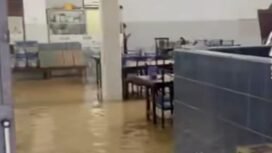 Suasana banjir di OKI. Foto : Ist