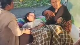 Potongan video saat ibu di Palembang lahiran di Musala. Foto : Istimewa