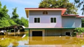 Ilustrasi rumah terendam banjir/Shutterstock. 