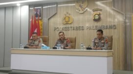 Kapolrestabes Palembang Kombes Pol Sonny Mahar BA saat press rilis. Foto : Urban Id