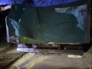 Truk yang diduga menyelundupkan pupuk subsidi yang hendak menuju Jambi. Foto : Istimewa