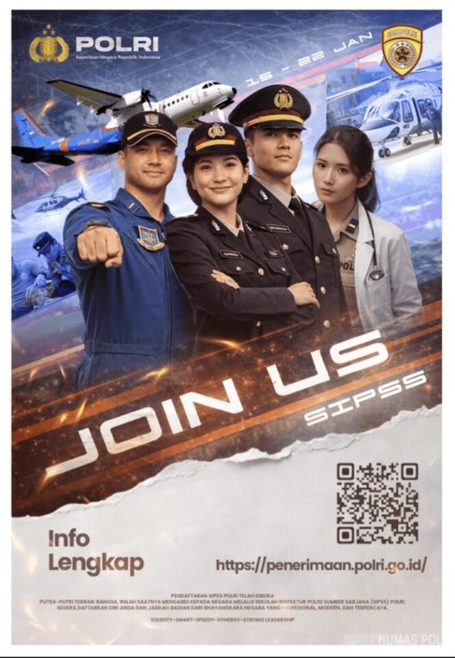 
Polri Resmi Buka Pendaftaran SIPSS 2026 untuk Lulusan S2 hingga Diploma
