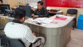 Yudi Saputra (29), warga Kecamatan Kertapati, Palembang saat melaporkan di SPKT Polrestabes Palembang. Foto : Istimewa