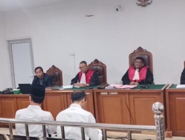 Harnojoyo saat menjalani persidangan di Pengadilan Negeri Tipikor Palembang/handout