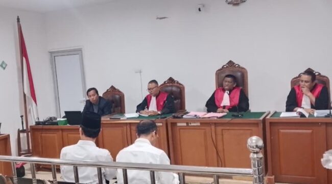 Harnojoyo saat menjalani persidangan di Pengadilan Negeri Tipikor Palembang/handout