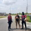 Polres Ogan Ilir saat mengamankan pungli di Tol Keramasan. Foto : Istimewa