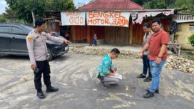 Polisi saat Olah TKP. Foto : Istimewa