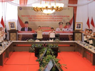 Rapat Koordinasi (Rakor) bersama Menteri Koordinator Bidang Infrastruktur dan Pembangunan Kewilayahan, Agus Harimurti Yudhoyono (AHY), di Griya Agung pada Selasa, 10 Februari 2026/ist. 