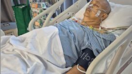 Eks Gubernur Sumsel Alex Noerdin saat terbaring di kamar ICU. Foto : Istimewa