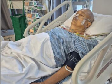 Eks Gubernur Sumsel Alex Noerdin saat terbaring di kamar ICU. Foto : Istimewa