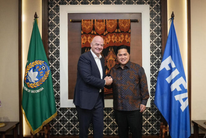 
Erick Thohir Apresiasi 10 Tahun Gianni Infantino Pimpin FIFA