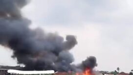 Kebakaran besar terjadi di Lorong Manggar, Boom Baru Palembang pada Minggu, 1 Maret 2026/Instagram: palembang_istimewa
