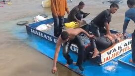 Kecelakaan speedboat di Sungai Musi. Foto : Istimewa