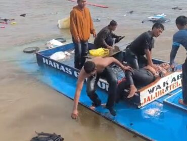 Kecelakaan speedboat di Sungai Musi. Foto : Istimewa