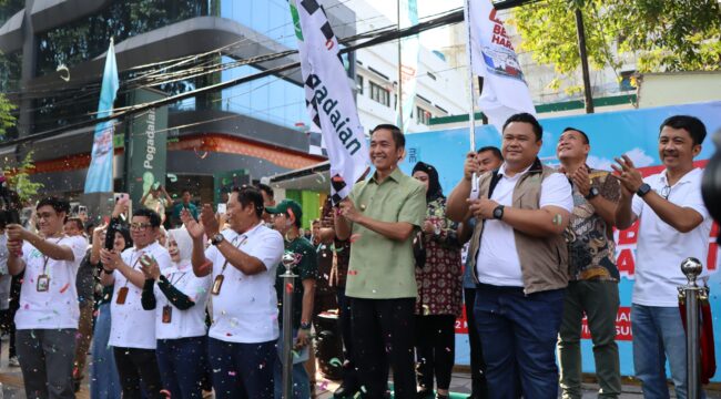 Ratusan warga Palembang resmi diberangkatkan mengikuti program Mudik Nyaman Bersama Pegadaian pada Kamis, 12 Maret 2026/ist.