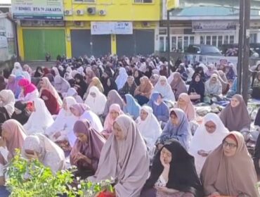 Suasana salat id di Banyuasin. Foto : Jefri/Urban Id