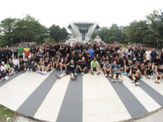 Puluhan anak muda di Palembang saat berkumpul di Monpera dalam gelaran Grand Filano Run The City. Foto : Yamaha Thamrin