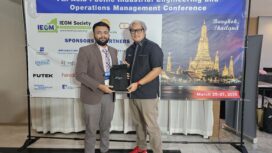 Assistant Manager Brand & Media Pertamina Drilling, Ade Barkah Darmond saat di ajang 7th Asia Pacific Conference on Industrial Engineering and Operations Management (IEOM) di Bangkok. Foto : Dok Pertamina Driling