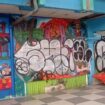 Aksi vandalisme yang merusak mural di kawasan Simpang Charitas, Palembang. Foto : Abdullah Toriq/Urban Id
