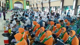 Rombongan jemaah haji kloter 6 Embarkasi Palembang. (ist)

