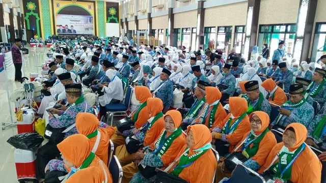 Rombongan jemaah haji kloter 6 Embarkasi Palembang. (ist)
