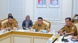 Sekretaris Daerah (Sekda) Kota Palembang, Aprizal Hasyim, didampingi Plt Asisten I dan Asisten III Setda, Selasa, 14 April 2026/ist.

