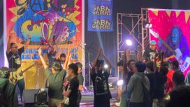 saat trio punk rock alternatif The Rang Rang akhirnya untuk pertama kalinya menginjakkan kaki di Sumatera Selatan, tepatnya di Muara Enim. Foto : Erwin/Urban Id