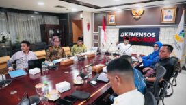 Bupati OKU Teddy saat berada di ruangan bersama Mensos Saifullah Yusuf membahas Sekolah Rakyat. Foto : Istimewa