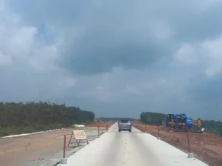 Tol Palembang-Betung seksi Musi Landas-Pulau Rimau yang difungsionalkan untuk arus mudik 2025. Foto : Abdullah Toriq/Urban Id
