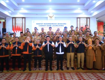 Launching Sensus Ekonomi 2026 yang dirangkaikan dengan Rapat Koordinasi (Rakor) Camat se-Sumatera Selatan di Griya Agung Palembang, Selasa (12/5/2026).