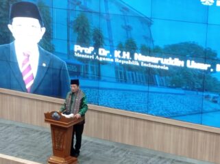 Menag, Nasaruddin Umar saat hadir di UIN Raden Fatah Palembang. Foto : Abdullah Toriq/Urban Id