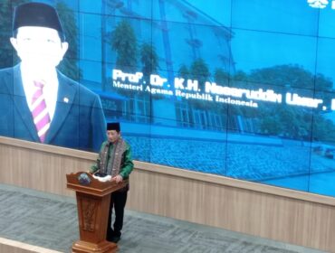 Menag, Nasaruddin Umar saat hadir di UIN Raden Fatah Palembang. Foto : Abdullah Toriq/Urban Id