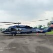 Helikopter Black Hawk N360UH/UH-60A milik operator PT Arya Guna Aksata (AGA) tersebut resmi tiba dan disiagakan untuk mendukung penanganan darurat bencana asap akibat karhutla di wilayah Sumsel. Foto : Dok BPBD Sumsel