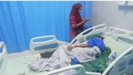 Korban sedang di rawat di RS Bhayangkara Palembang. Foto : Andika/Kordanews
